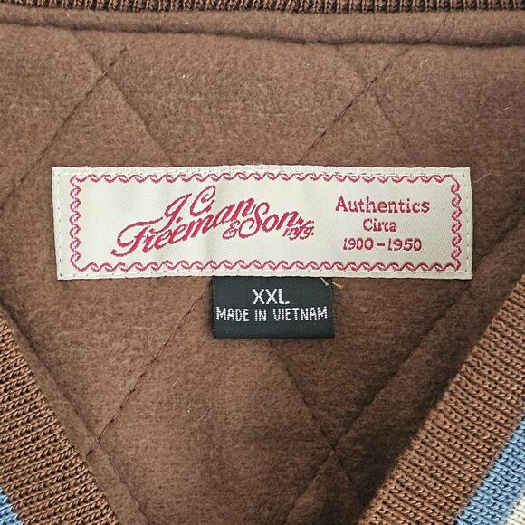 Newark Dodgers Negro Leagues JC Freeman and Son 1920s Wool Brown Jacket Mens XXL - Picture 3 of 8